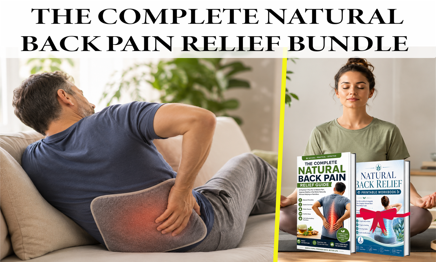 The Complete Natural Back Pain Relief Bundle The Ultimate 7-Day Natural Recovery System to Reduce Back Pain, Improve Mobility, Sleep Better & Build Lasting Healthy Habits — Includes Printable Workbook